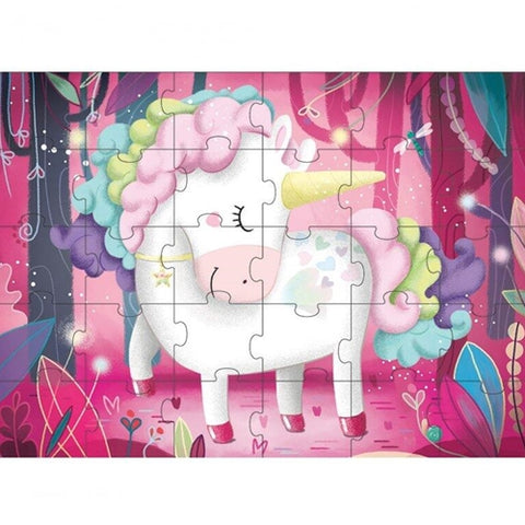 Puzzle (30 piese) cu carte - Unicorn