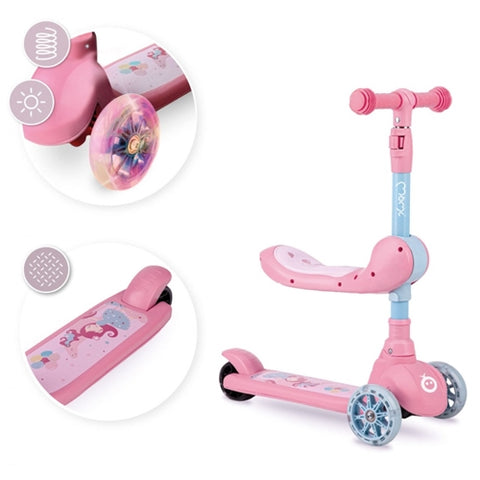 Momi - Trotineta Transformabila 2in1 Kiuru, Pink