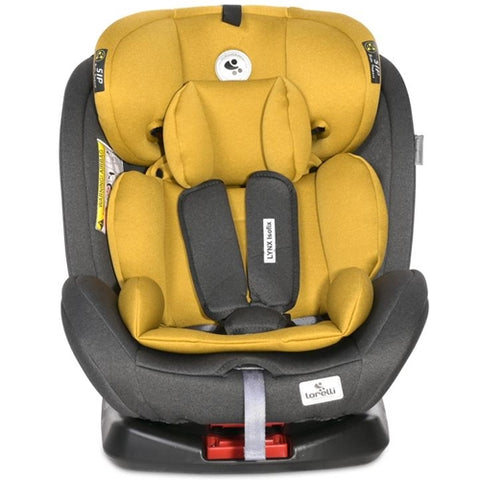 Lorelli-Scaun auto, Lynx, Isofix, 0-36 Kg, rotativ 360 grade, Black & Lemon Curry