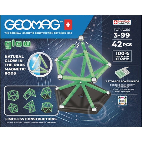 Geomag - Set de Constructie Magnetic Glow 329, 42 piese 