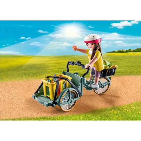 Playmobil  - Set de Constructie Playmobil Bicicleta Fermierilor cu Marfa