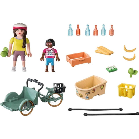 Playmobil  - Set de Constructie Playmobil Bicicleta Fermierilor cu Marfa