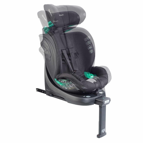 BabyGo - Scaun Auto Rotativ Prime 360 BabyGo, Black, 40-150 cm, Certificat R129 0-36 kg