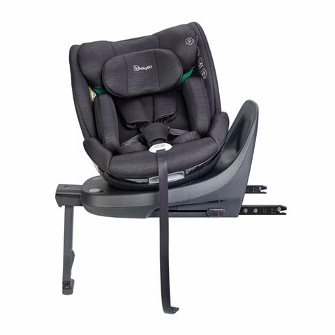 BabyGo - Scaun Auto Rotativ Prime 360 BabyGo, Black, 40-150 cm, Certificat R129 0-36 kg