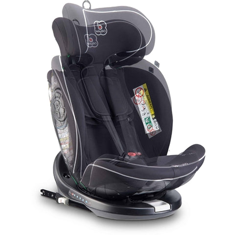 BabyGo - Scaun Auto Nova2 Rotativ BabyGo, Black, 40 -150 cm, Certificat R129 0-36 kg