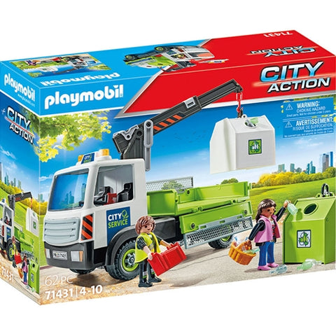 Playmobil  - Set de Constructie Playmobil Camion De Reciclare Sticla Cu Container