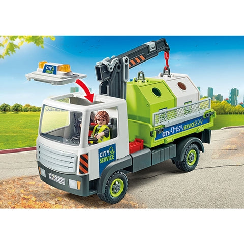 Playmobil  - Set de Constructie Playmobil Camion De Reciclare Sticla Cu Container