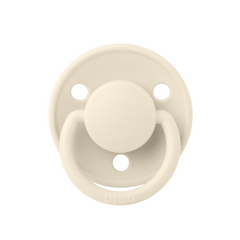 Bibs - Suzeta De Lux Latex, tetina rotundă, 6 luni +-Ivory