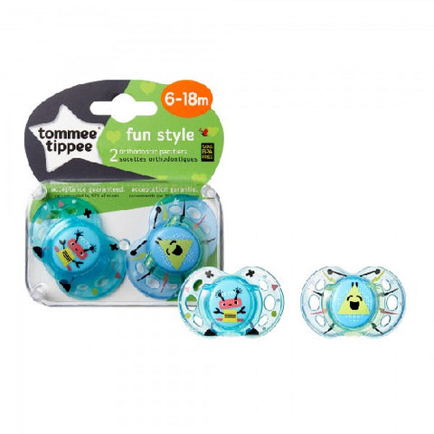 Tommee Tippee - Suzete Ortodontice de Zi Fun 6-18 Luni 2 Bucati