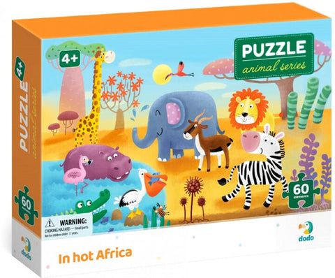 Puzzle - Minunatele animalute din Africa ( 60 piese)