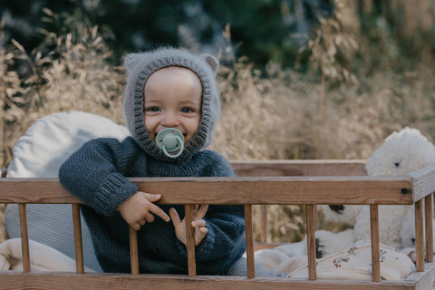 BIBS - Suzeta De Lux Latex, tetina rotunda, 6 luni +-Dusky Lilac