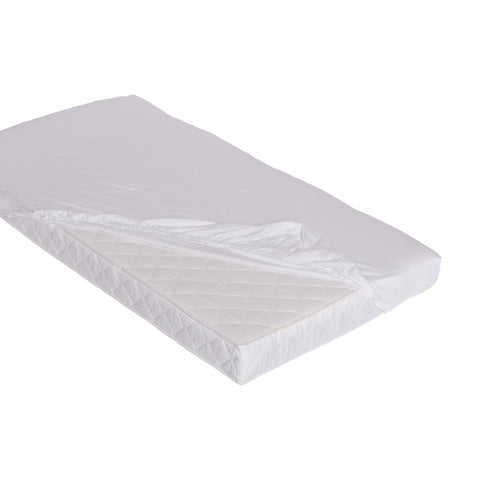 Cearsaf din bumbac jersey cu elastic pe contur 120x60x15 cm, Alb