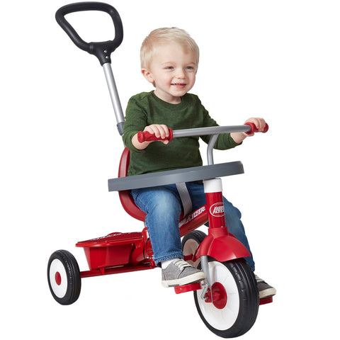 Tricicleta Radio Flyer 3-in-1 Stroll 'N Trike, Rosu, 1.5 - 5 ani