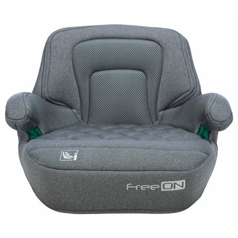 Inaltator auto, FreeOn, Cosmo Plus I-Size, Cu isofix, Cu spatar inaltat si cotiere, Potrivit pentru copiii intre 125 si 150 cm sau intre 25 si 36 Kg, Conform cu standardul european de securitate ECE R129, gri