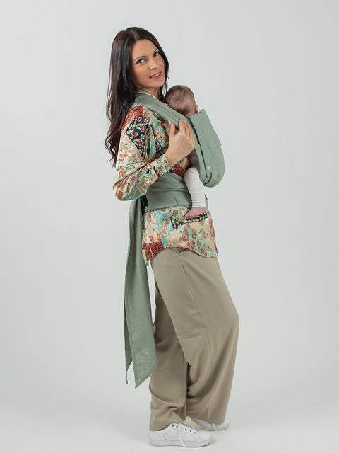 ISARA Quick Half Buckle Sage Green Linen