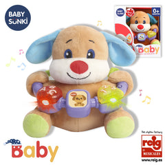 Jucărie interactiva bebe cu activități și lumini 20 cm - Cățel