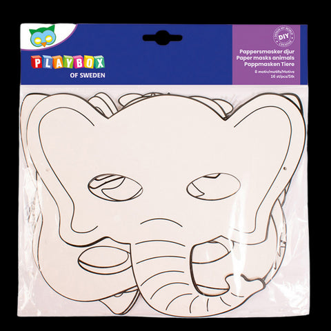 Set 16 masti de colorat, forme cu diverse animale, carton FSC