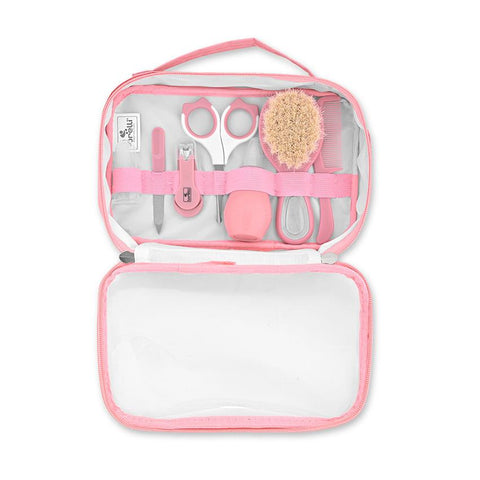 Set de ingrijire bebelusi, 7 produse esentiale, 0 luni+, Pink