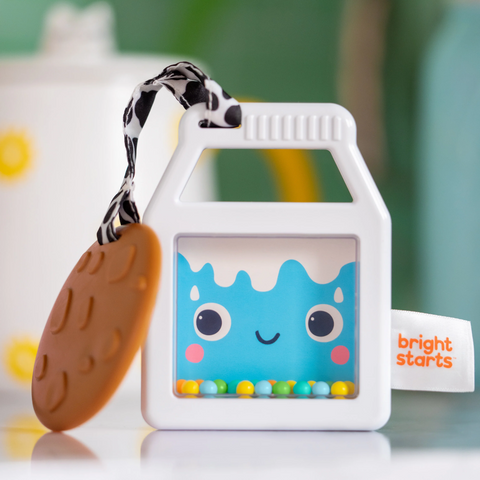 Bright Starts - Jucarie de dentitie 2 in 1 cu zornaitoare Cookies & Teethe