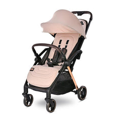 Cărucior pentru nou-nascut autofold Loret, ultra-light, până la 22 kg, Beige