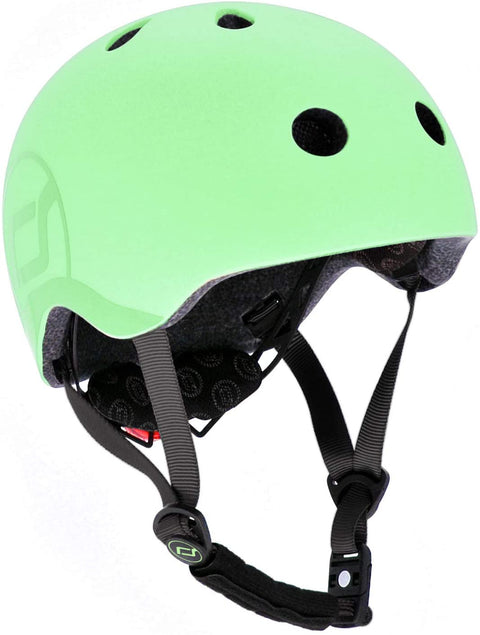 Casca de protectie pentru copii, sistem de reglare magnetic cu led, S-M, 51-55 cm, 3 ani+, Kiwi, Scoot Ride