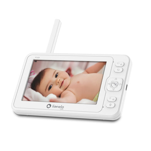 Video monitor, Lionelo, Babyline 6.2, Conexiune Wi-Fi, Pana la 8h de functionare, Comunicare bidirectionala, Senzor de temperatura, Alb