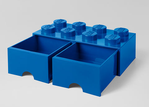 Cutie depozitare LEGO 2x4 cu sertare, albastru