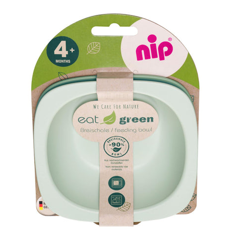 Set 2 castroane Eat Green pentru mancarea copiilor, din plastic bio, lavabile in masina de spalat vase, 4+ luni, nip 37065