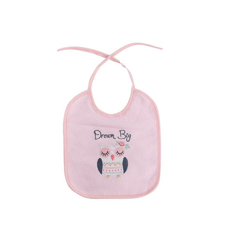 Set 3 bavete, bumbac si peva, 23x20 cm, inchidere cu snur, Pink