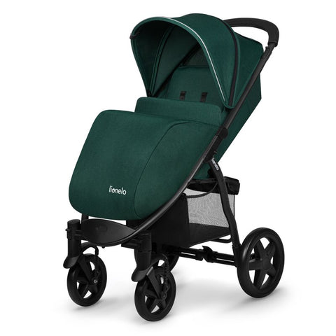 Carucior sport, Lionelo, Annet Plus, De la nastere, Cu accesorii si capotina XXL reglabila, 0 - 22 Kg, Conform cu standardele europene de securitate EN1888-1 si EN1888-2, Verde