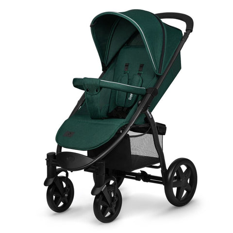 Carucior sport, Lionelo, Annet Plus, De la nastere, Cu accesorii si capotina XXL reglabila, 0 - 22 Kg, Conform cu standardele europene de securitate EN1888-1 si EN1888-2, Verde