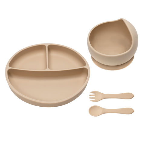 Set Diversificare, AppeKids, 100% Silicon, Basic - Bubble Beige