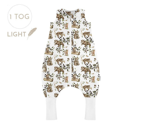 Sac de dormit cu picioare, bumbac 1 Tog, Happy Bear, XS, 6 - 12 luni