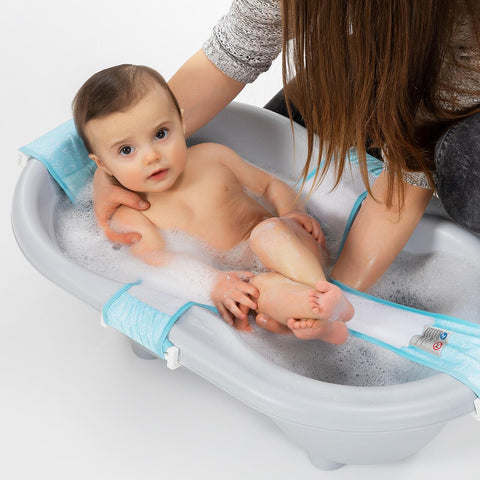 Plasa de baie pentru cadita bebelusului MyHappyBath Sling, reglabila, fara BPA, 0+ luni, Reer 76072