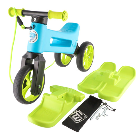 Bicicleta fara pedale Funny Wheels Rider SuperSport YETTI 3 in 1 Blue/Lime