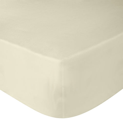 Cearsaf din bumbac jersey cu elastic pe contur 120x60x15 cm, Vanila