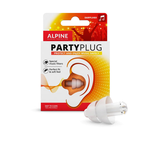 Dopuri de urechi antifonice pentru adulti cu filtru special pentru muzica, reutilizabile, transparente, protectie zgomote SNR 19dB, ideale pentru petreceri si concerte, ALPINE PartyPlug ALP23558