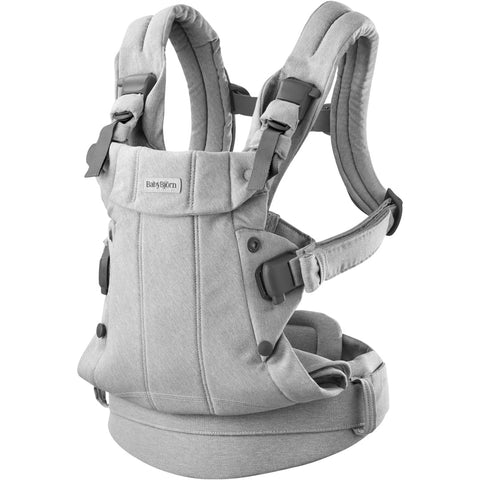 BabyBjorn - Marsupiu anatomic cu multiple pozitii de purtare colectia Harmony, tesatura melange, Light Gray