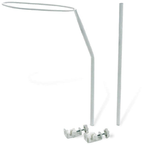 Baldachin din tul, Sweet Dreams Alb, 600x160 cm, suport prindere inclus