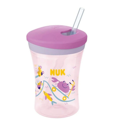 Cana Nuk Evolution Action cu pai 230 ml de la 12 luni Roz