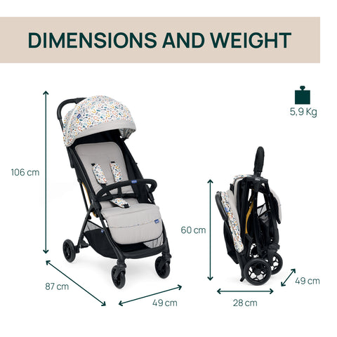 Carucior sport Chicco Glee, JokingBeige (Bej), 0luni+
