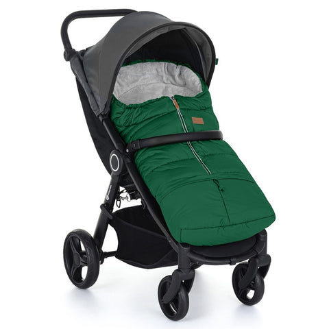 Sac de iarna, Petite&Mars, Jibot, Pentru carucior, landou sau scaun auto, 100x48 cm, Impermeabil, Cu elemente reflectorizante, Extensibil, 3 in 1, Green