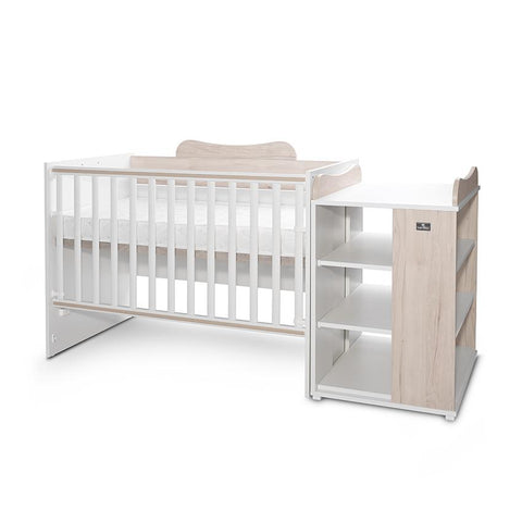 Patut modular multifunctional, 5 confirgurari diferite, 190 x 72 cm, Multi, White & Light Oak