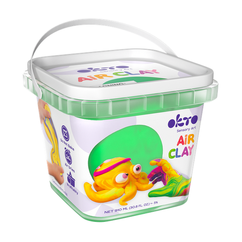 Air Clay pentru modelaj, 200g, Okto - Verde