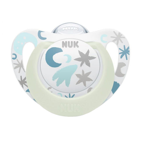 Suzeta Nuk Star Night Silicon 0-6 luni M1 Bleu