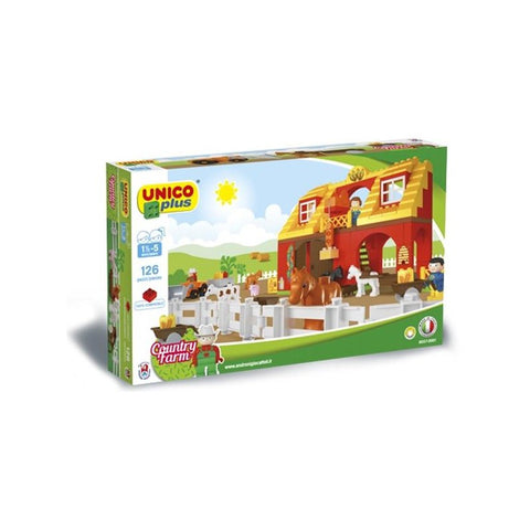 Joc de construit Unico Country Farm 126 piese Hausmann