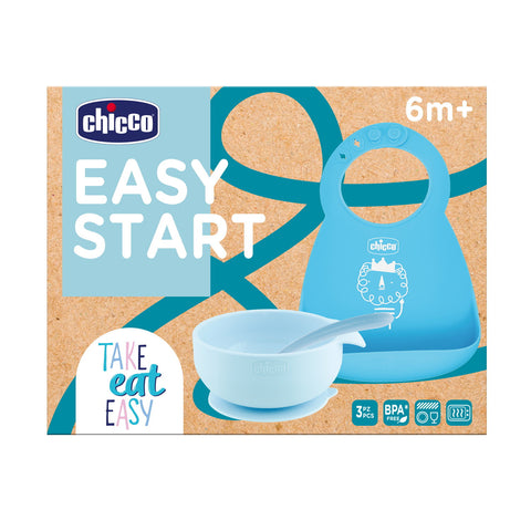 Set diversificare copii Chicco Easy Start, bleu, 6luni+
