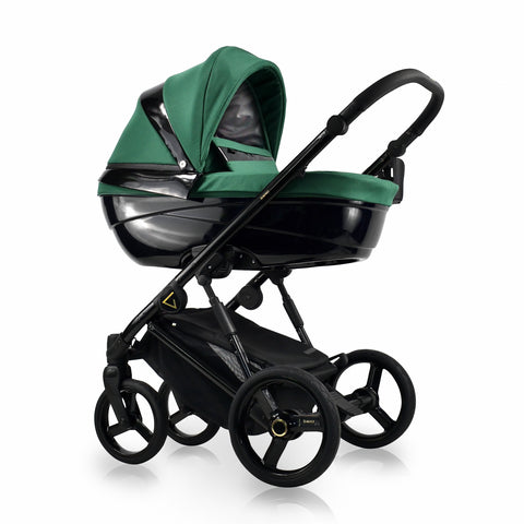 Carucior copii 2 in 1, reversibil, complet accesorizat, 0-36 luni, Bexa Glamour Verde Smarald