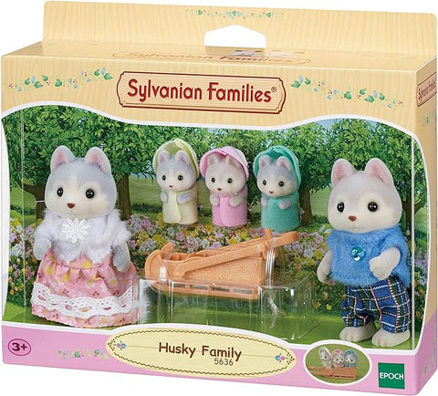 Figurine Sylvanian Families - Familia Catelusilor Husky