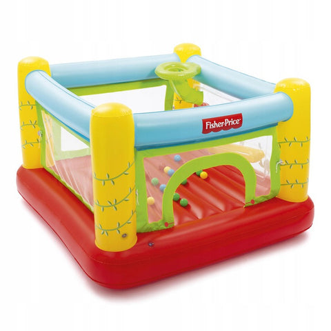 Trambulina gonflabila pentru copii, Bestway, Fisher-Price 175x173x114 cm, cu 25 de bile colorate